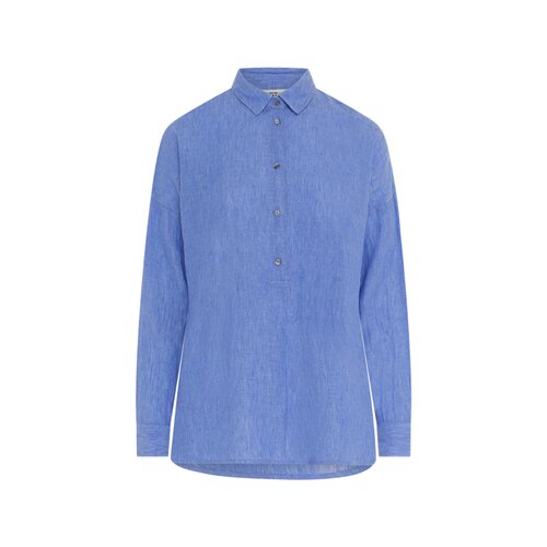 Bluse "Alisar" aus Leinen in Himmel-Blau