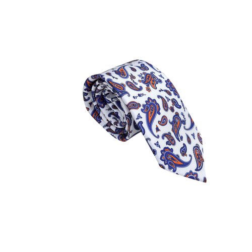 "Paisley" in Blau/Orange