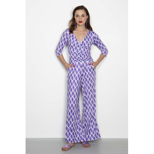 Jumpsuit "Jump in Wavy Lilac White"