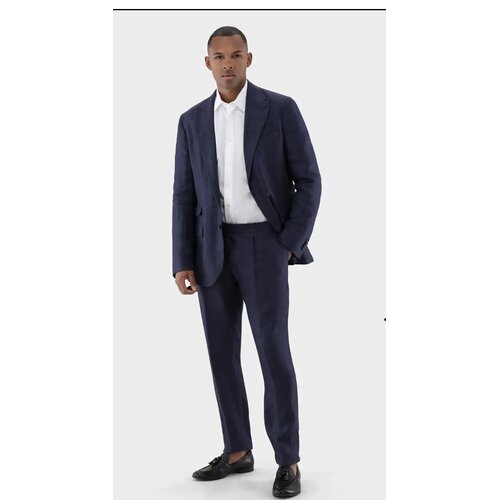 Hose "Henk-T" aus Leinen in Blau