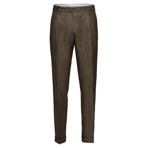 Hose "Henk-T" aus Leinen in Taupe