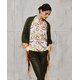 Dreiecks-Tuch "Olive-Marigold" aus Wolle u. Cashmere