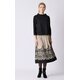 Rock "Lawendro" Ornament Beige/Schwarz zum Wenden