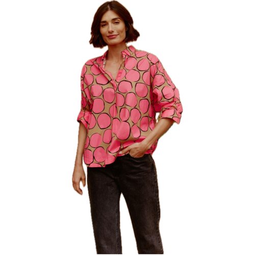 Bluse "Mira" in Korall/Camel