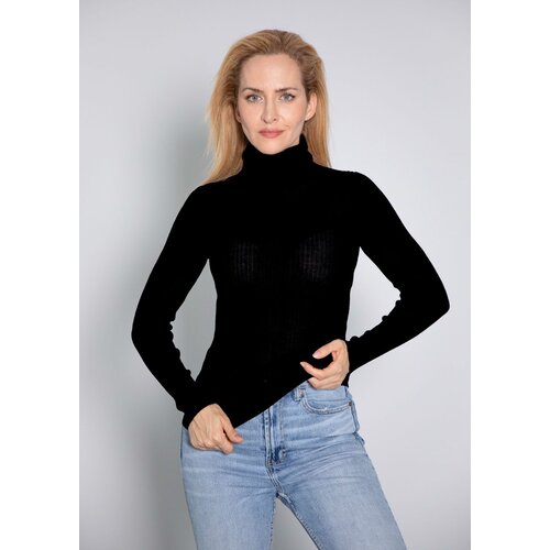 Rollkragen-Pullover "Whiley" in Schwarz