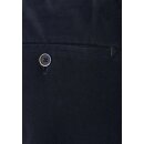 Chino "Trento" in Slim Fit aus Moleskin in Navy