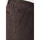 Chino "Trento" in Slim Fit aus Moleskin in Taupe-Braun