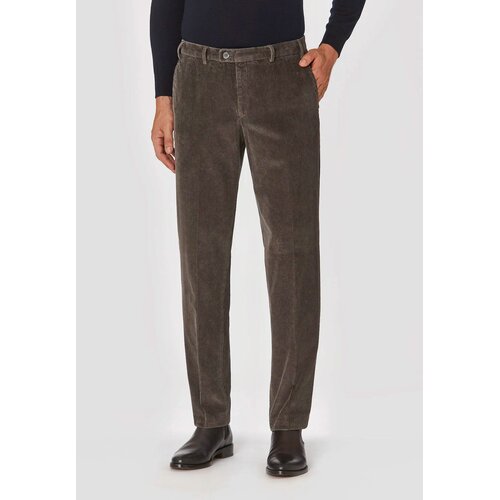 Chino "Tarent" in Slim Fit aus Cord in Hell-Taupe