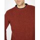 Rundhals-Sweater in Kupfer-Rot