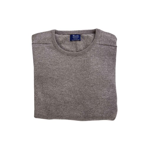 Lambswool-Pullover mit O-Neck in  Farbe "Colt"