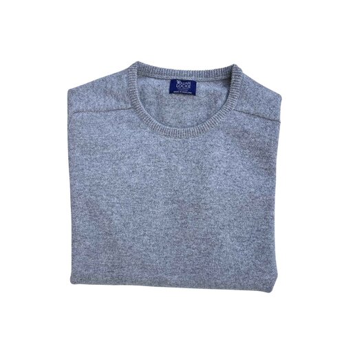 Lambswool-Pullover mit O-Neck in Farbe "Flannel"