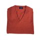 Lambswool-Pullover mit V-Neck in Farbe "Ember"