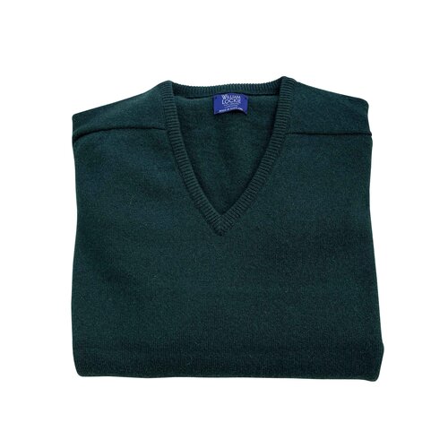 Lambswool-Pullover mit V-Neck in Farbe "TNT Green"